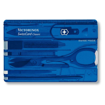 Victorinox SwissCard Transparent Blau