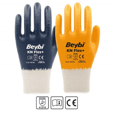 KN Flex+ Baumwoll-Nitril-Handschuhe