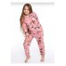 Hebblife Rosa Kinder Rasiertes Fleece Dickes Haus-Pyjama-Set (Alter 5-10)