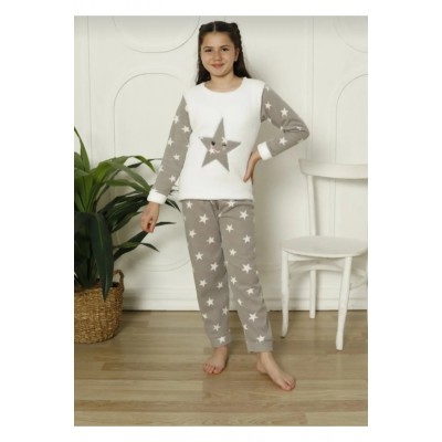 Hebblife Winter Fleece Mädchen Pyjama-Set