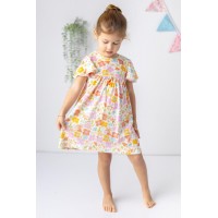 Baby-Mädchen-Kleid mit Blumenmuster